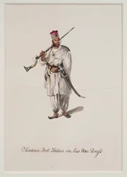 Sindian Foot Soldier in His War Dress, 1815